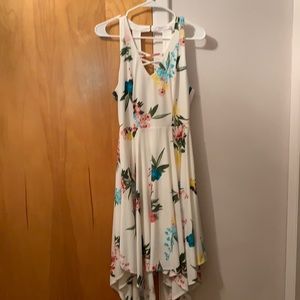 Candies tropical white halter dress